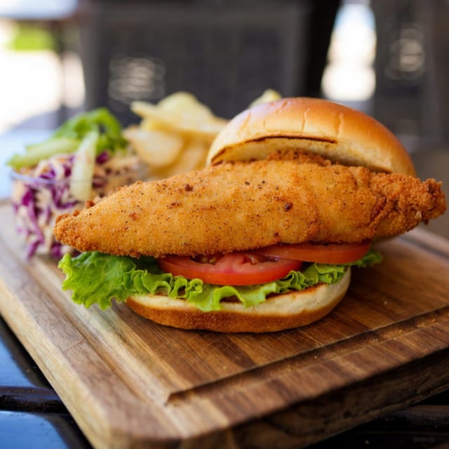 Fried Grouper Sandwich.