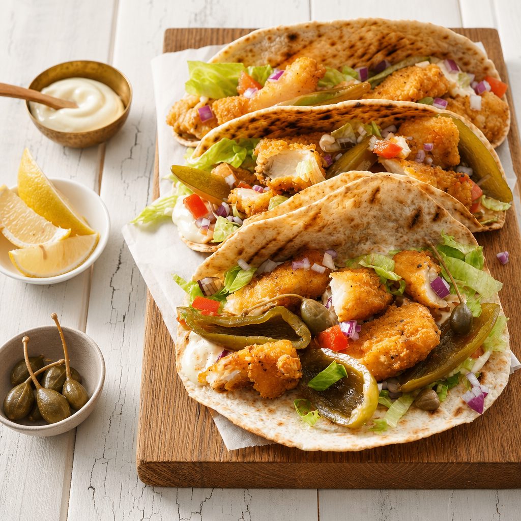 Crispy Grouper Wrap.