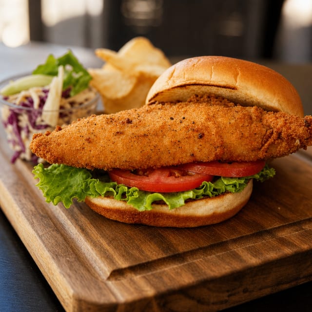 Fried Grouper Sandwich.