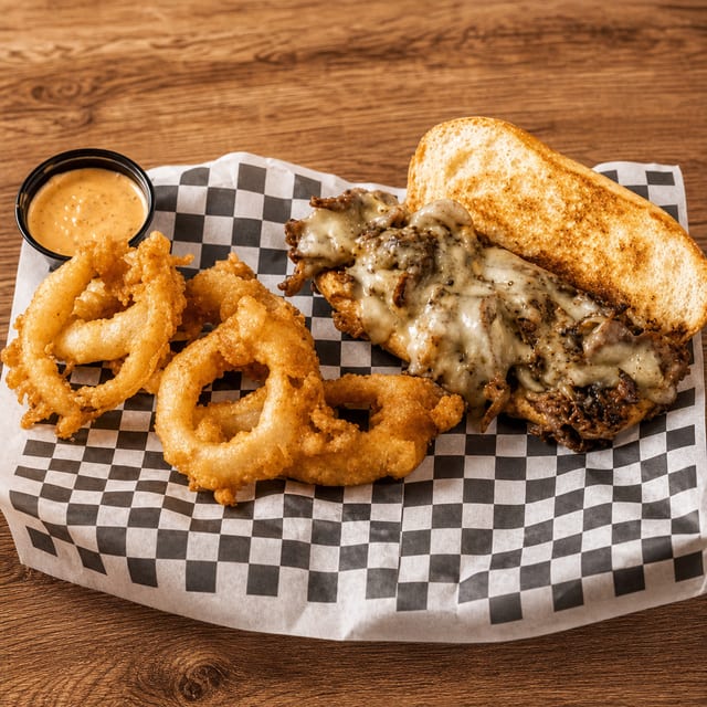 Philly Cheese Steak Sandwich.